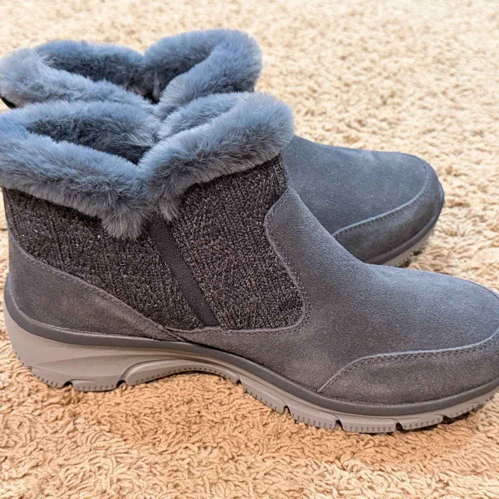 Skechers Easy Going Elemental Bliss Boots Women's 10 Grey Charcoal New